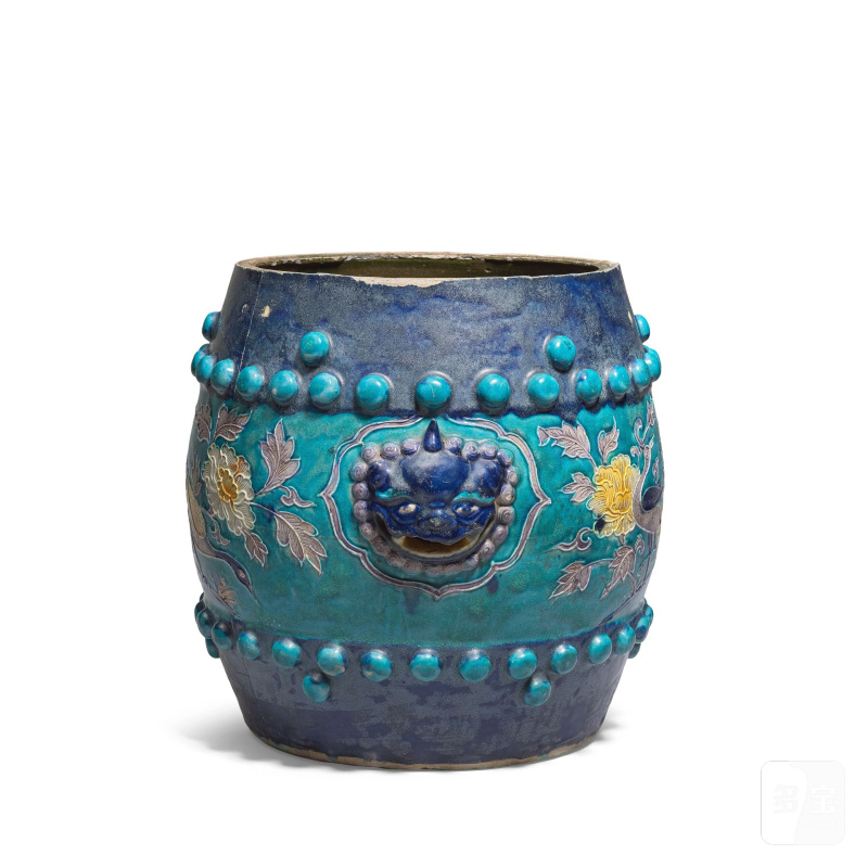 明 琺華鼓凳 | A FAHUA BARREL-SHAPED GARDEN STOOL - 图2